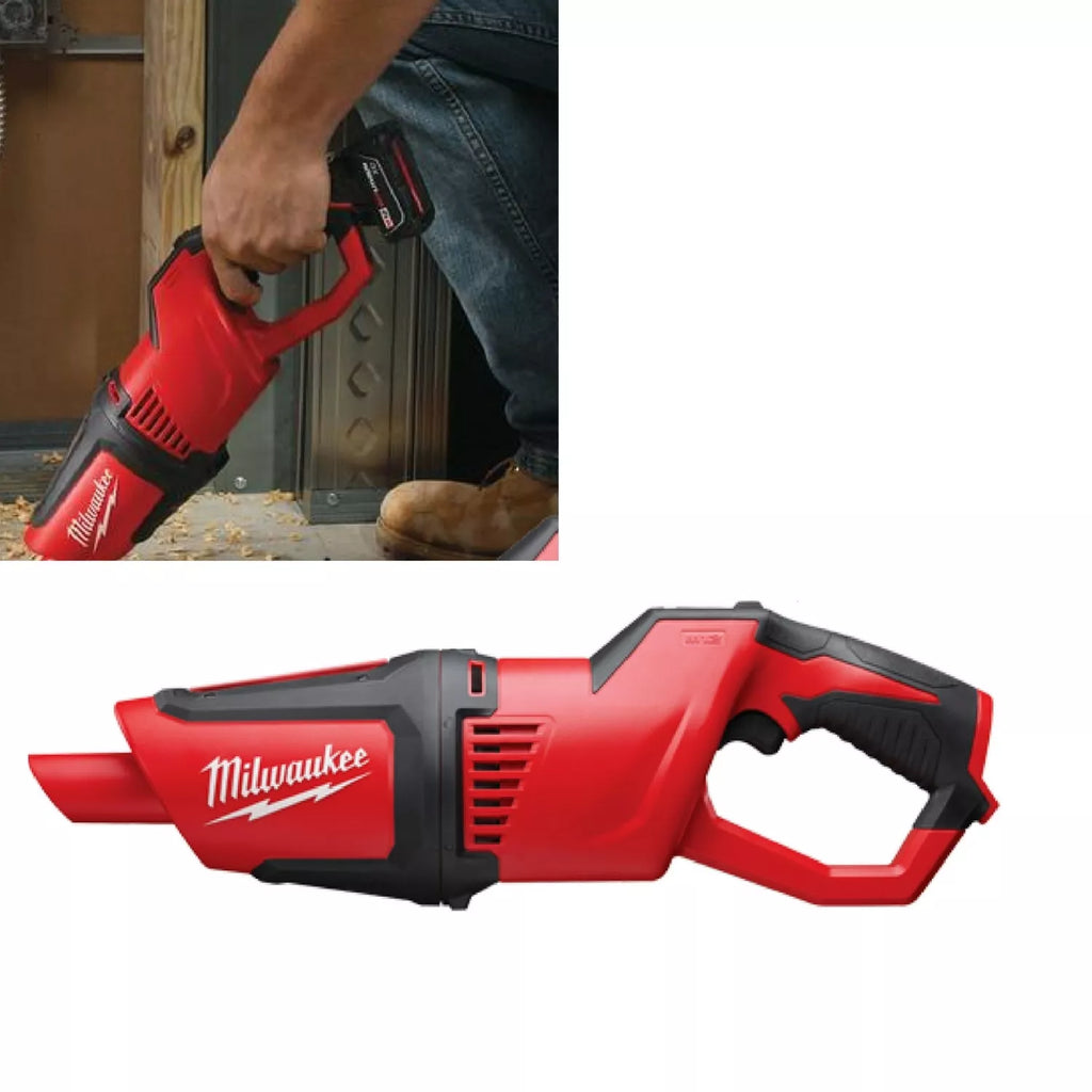 Milwaukee Compact Vacuum Skin | 12V Handheld Home Car Cleaner | Crevice Tool Cleaner Jobsite Contractor| Tool Only