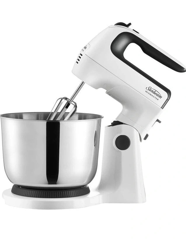 Sunbeam Electric Stand Mixer | Kitchen 2-in-1 Cake Batter Whisk Cake Bowl 6 Speed