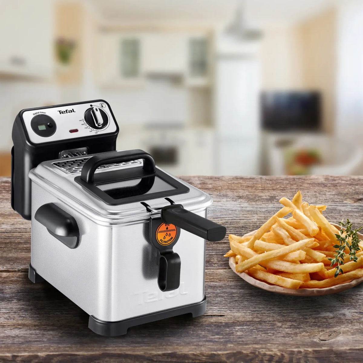 Tefal 4L Deep Fryer | Electric Benchtop Frying Machine Cooker Stainless Steel Basket