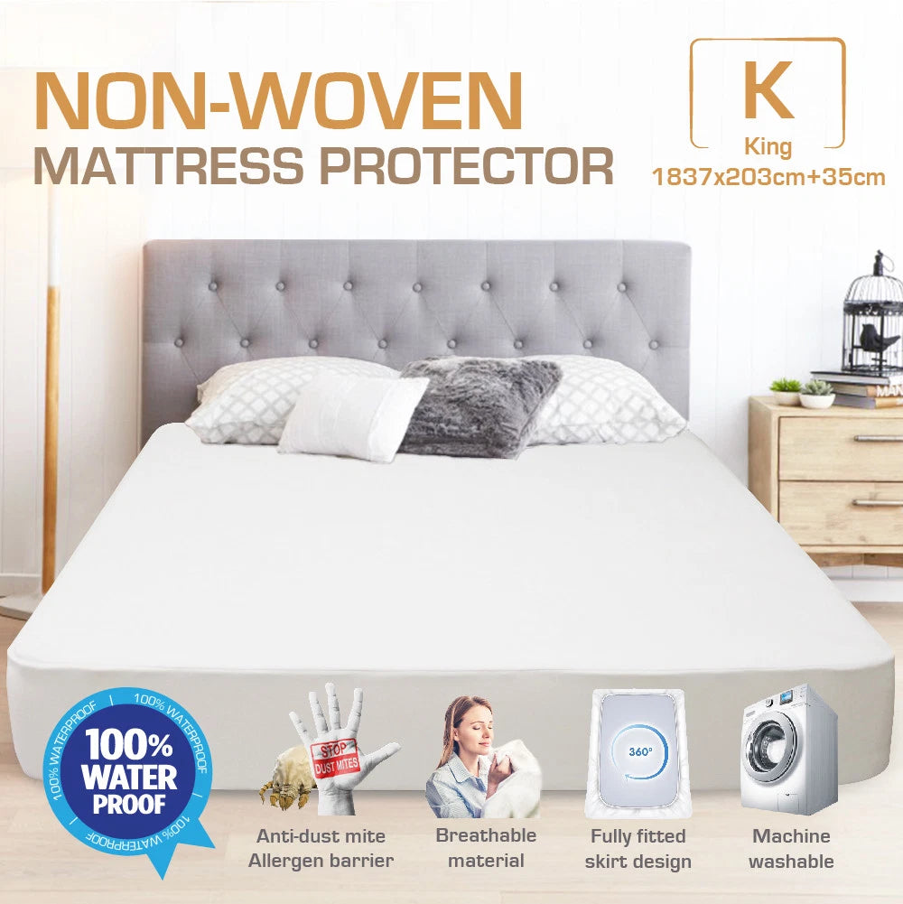 Waterproof Mattress Protector | KING SIZED Fully Fitted Matress Topper Cover Bed Bedding Protection