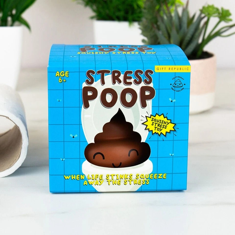 Gift Republic Poo Squeeze Toys | 2-Pack Stress Busters | For All Ages