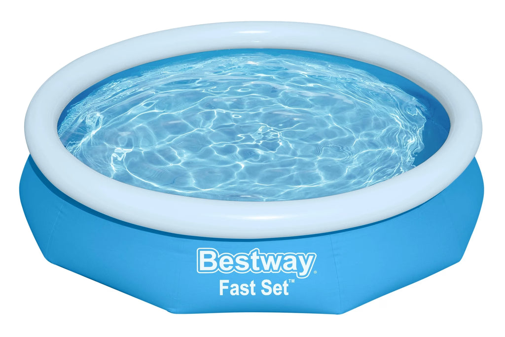 Bestway Inflatable Swimming Pool  2.44m x61cm Fast Set Family Backyard Pool with Filter and Pump, Splash Play Pool