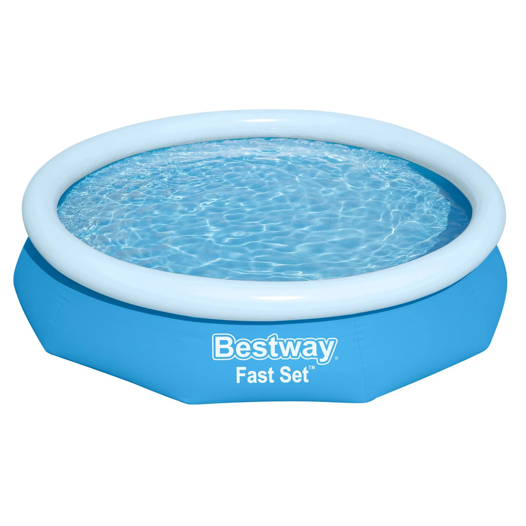 Bestway Inflatable Swimming Pool  2.44m x61cm Fast Set Family Backyard Pool with Filter and Pump, Splash Play Pool