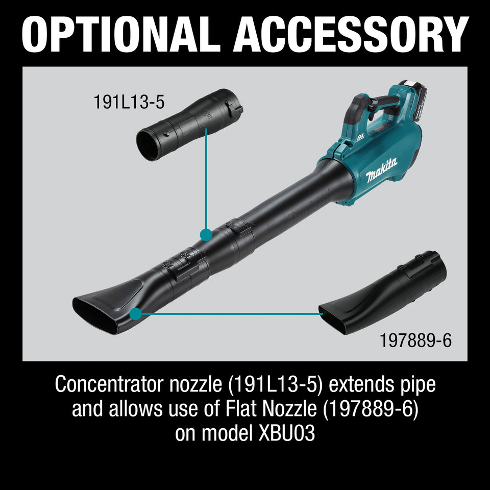 Makita Sweeper Nozzle | Wet Leaf Leaves Nozzle Blower Attachment | Genuine Part Spare Replacement Attachment