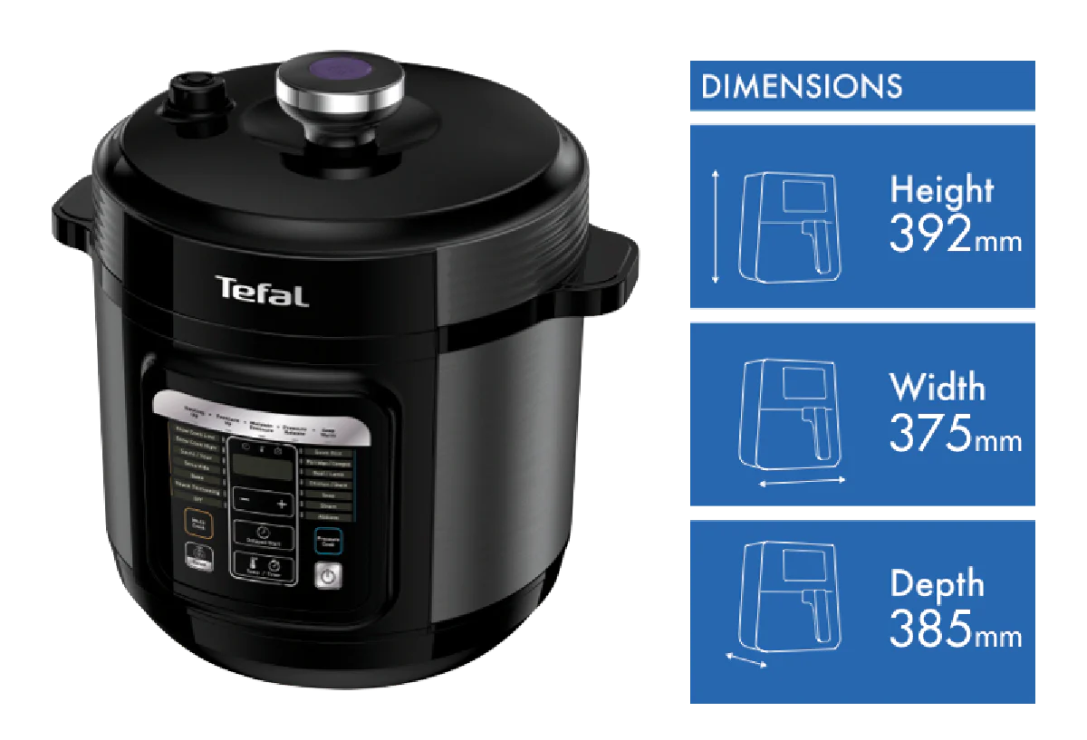 Tefal Smart Multi-Cooker 6LSous Vide Slow Cooker Curry Stew Maker 15 Presets NEW