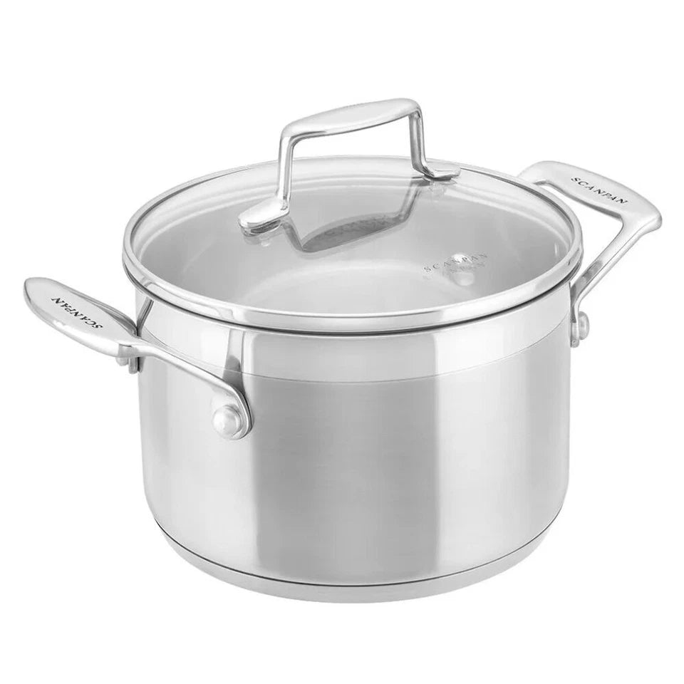 Scanpan Stainless Steel 18cm Casserole Pot | Pasta Stew Cooking Stock Pot | 2.5L Stockpot