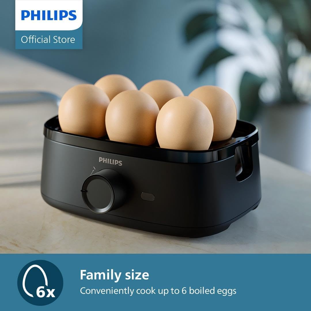 Philips 6 Egg Cooker Poacher Steamed Boiled Hard Soft Medium Egg Cooker Appliance
