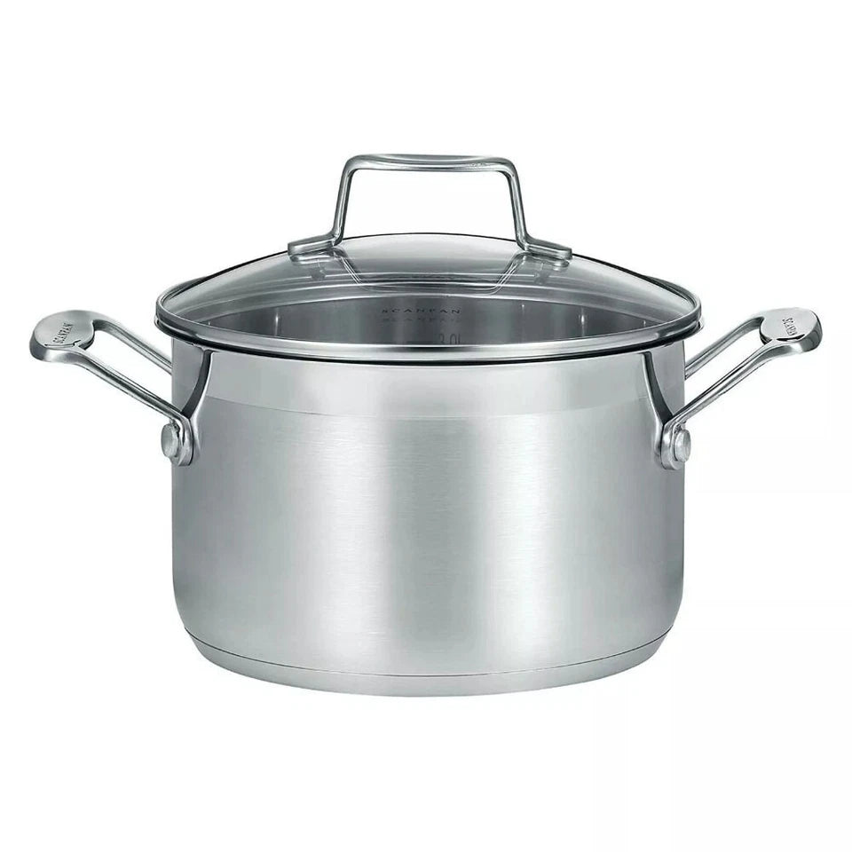 Scanpan Stainless Steel 18cm Casserole Pot | Pasta Stew Cooking Stock Pot | 2.5L Stockpot