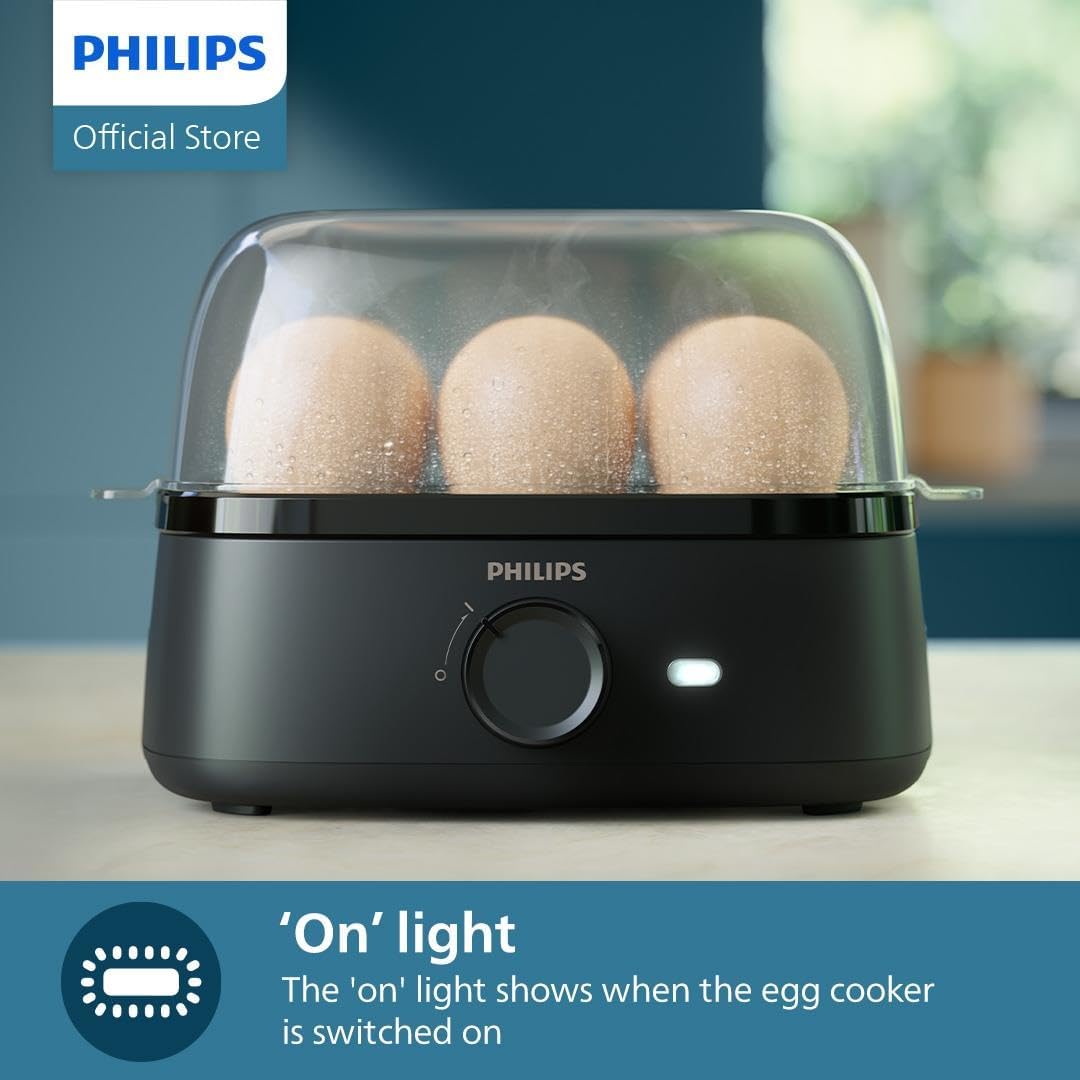 Philips 6 Egg Cooker Poacher Steamed Boiled Hard Soft Medium Egg Cooker Appliance
