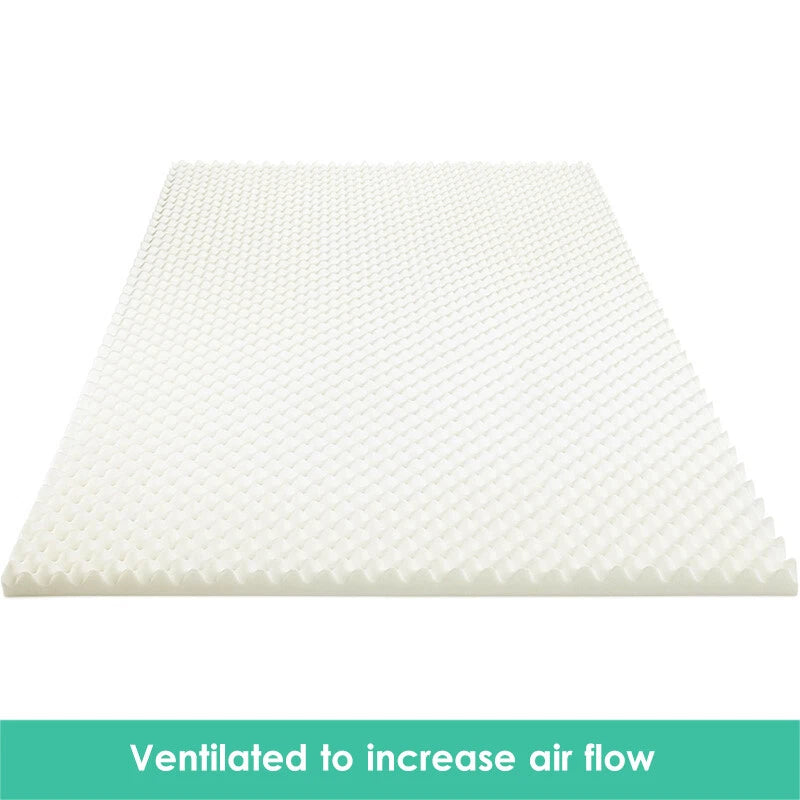 Queen Size Egg Crate Mattress Topper | 5cm Mattress Protector Underlay High Density Foam