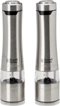 Russell Hobbs 2PCS Electric Salt and Pepper Grinder | Herb Spice Shaker Set Automatic Grinding Herb