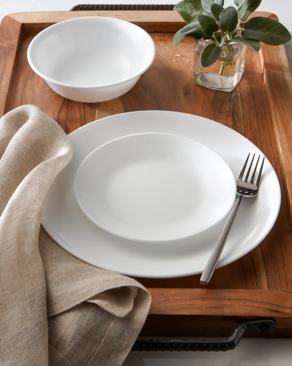 Corelle 12 Piece Dinner Set | 4 Person Plates Bowls Dinnerware | Classic Lightweight Microwave Fridge Safe