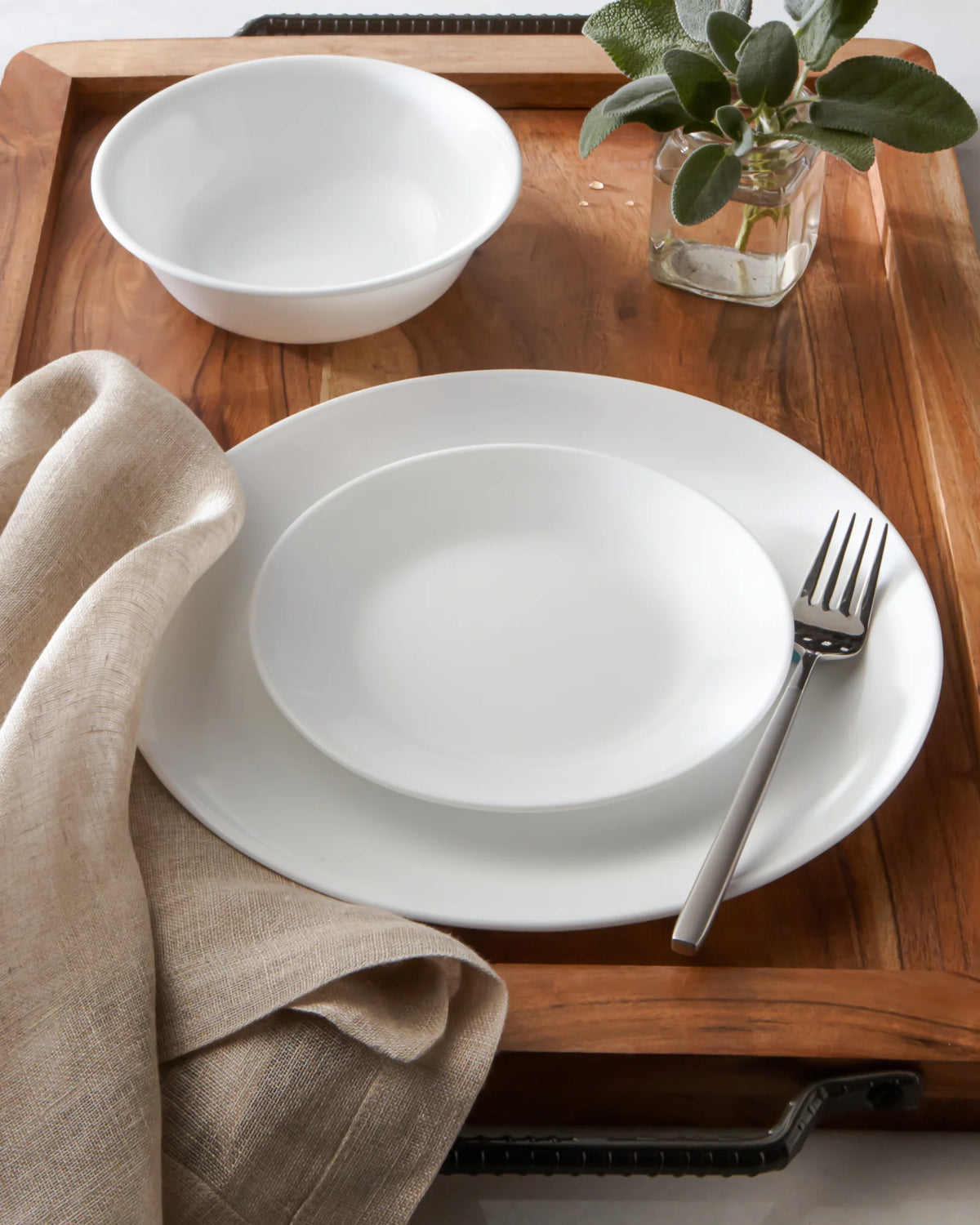 Corelle 12 Piece Dinner Set | 4 Person Plates Bowls Dinnerware | Classic Lightweight Microwave Fridge Safe
