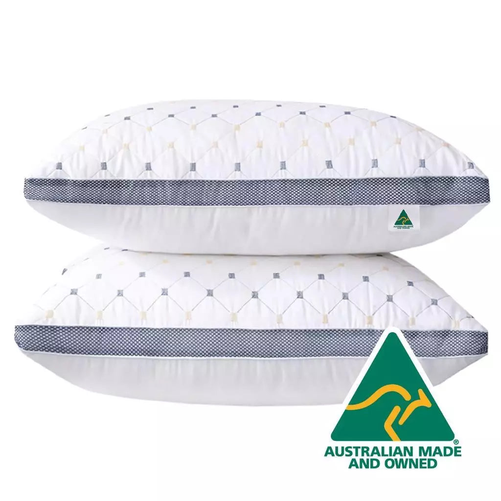 2x Ultra Plush Soft Pillows | 70x40cm Washable Hypoallergenic Bedding Bedroom Pillows | Cosy Bedroom Decor