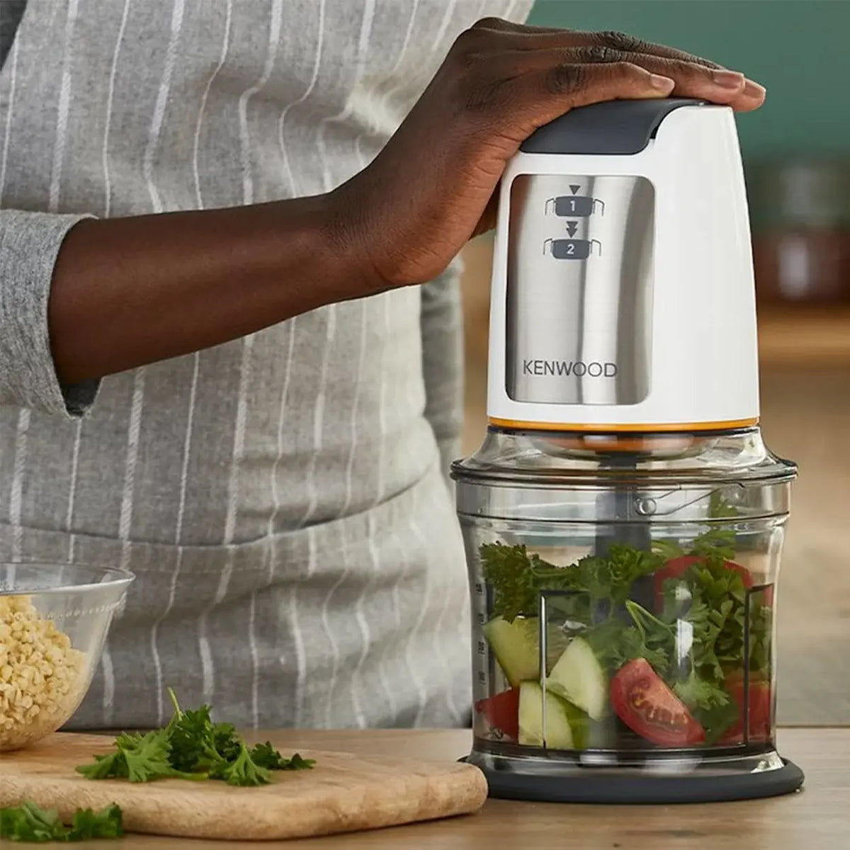 Kenwood Mini Chopper Blender Chopping | 2 Speed Kitchen Chopper Crusher | Stainless Steel Blades | Puree Maker