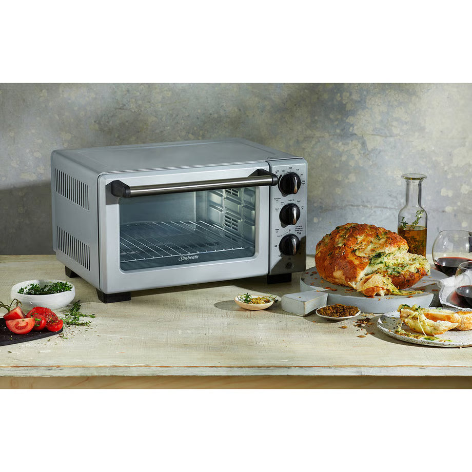 Sunbeam 18L Bake & Grill Convection Oven, Electric Toaster Benchtop Appliance Pizza Chicken Cooker