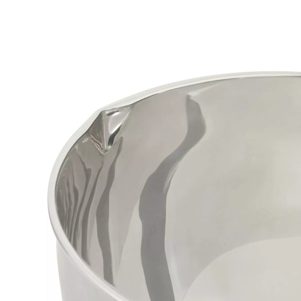 MasterPro 3pc Stainless Steel Mixing Bowls with Lids - Round Polished Mix Salad Prep Bowl Kitchen Baking Prep Bowl