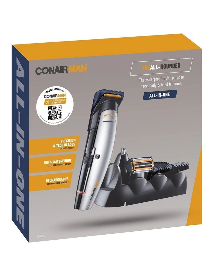 Conair Cordless All-In-One Trimmer - Facial Beard Nose Eyebrow Clipper Shaver Razor Waterproof