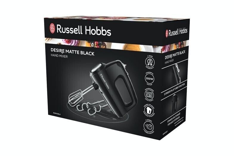Russell Hobbs Electric Mixer | Handheld Batter Mixer | Cake Cupcake Mixing Tool Machine