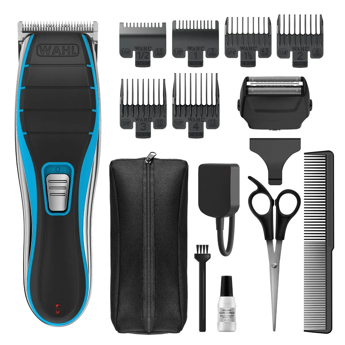 Wahl Cordless Hair Clipper Head Shaver Men's Stainless Steel Blades, Clip & Smooth Clipper & Electric Razor