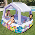 Intex Shaded Swimming Pool, Inflatable Kids Toy Above Ground Splash Play Pool with Sun Shade Canopy (Purple)