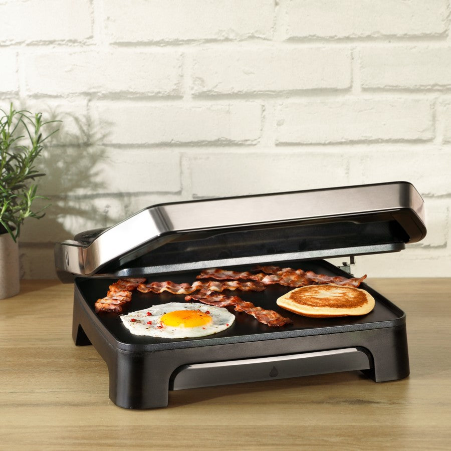Tefal Sandwich Press Jaffle Maker - Large 4 Slice Hotplate Bread Toaster Grill Sausage Meat Vegetable Grill