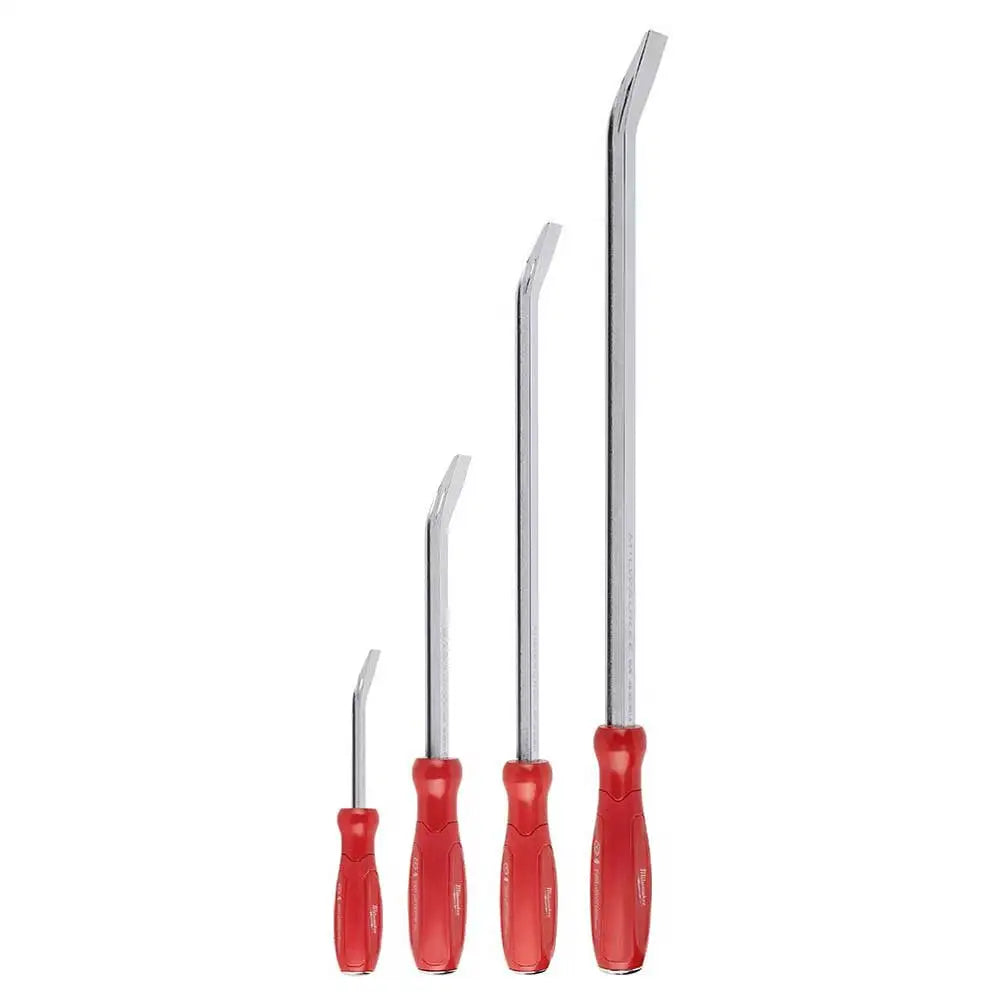 Milwaukee 4 PC Pry Bar Set | Handheld I-Beam Prying Bar 40% More Prying Strength