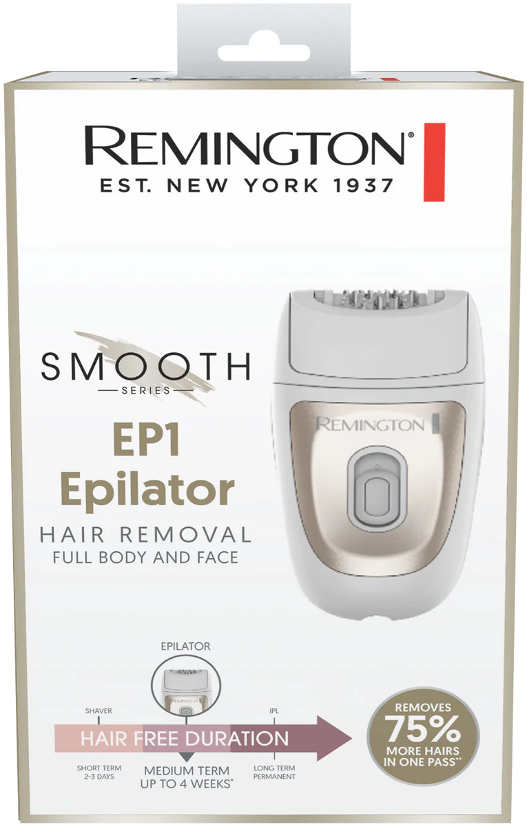 Remington Women's Smooth Epilator | Handheld Electric Tweezer Legs Arms Bikini Epilation | Ladies Hair Removal