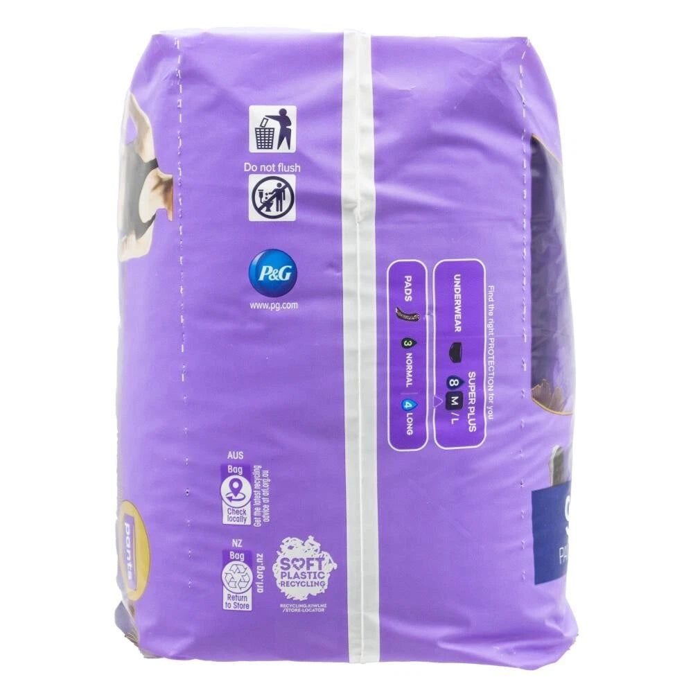 36x Discrete Active Pants, Super Plus, Bladder Leaks and Adult Incontinence Nappy Pants (4x 9 Pack)
