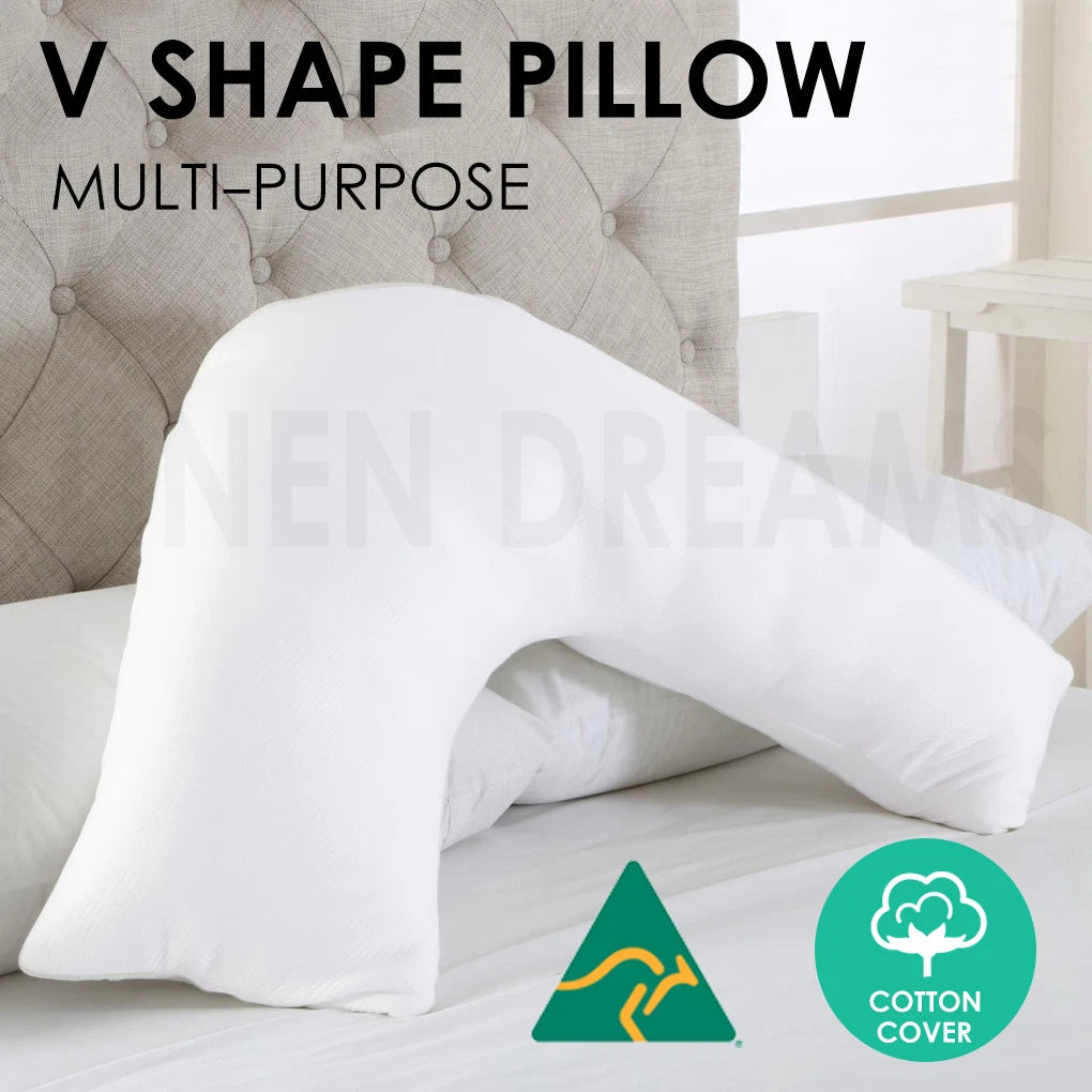 V-Shaped Bedroom Decorative Pillow Neck Back Bed Sitting Support nursing Baby
