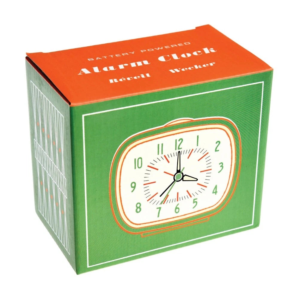 Vintage Retro Alarm Clock, Glow in The Dark Hands, Kids Adults Bedroom Time, Cordless Battery Operated