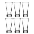 6 Pack Crown Beer Glasses 200ml | Martini Alcohol Lager Draught Stein Glass Glassware