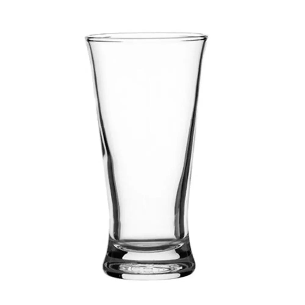 6 Pack Crown Beer Glasses 200ml | Martini Alcohol Lager Draught Stein Glass Glassware
