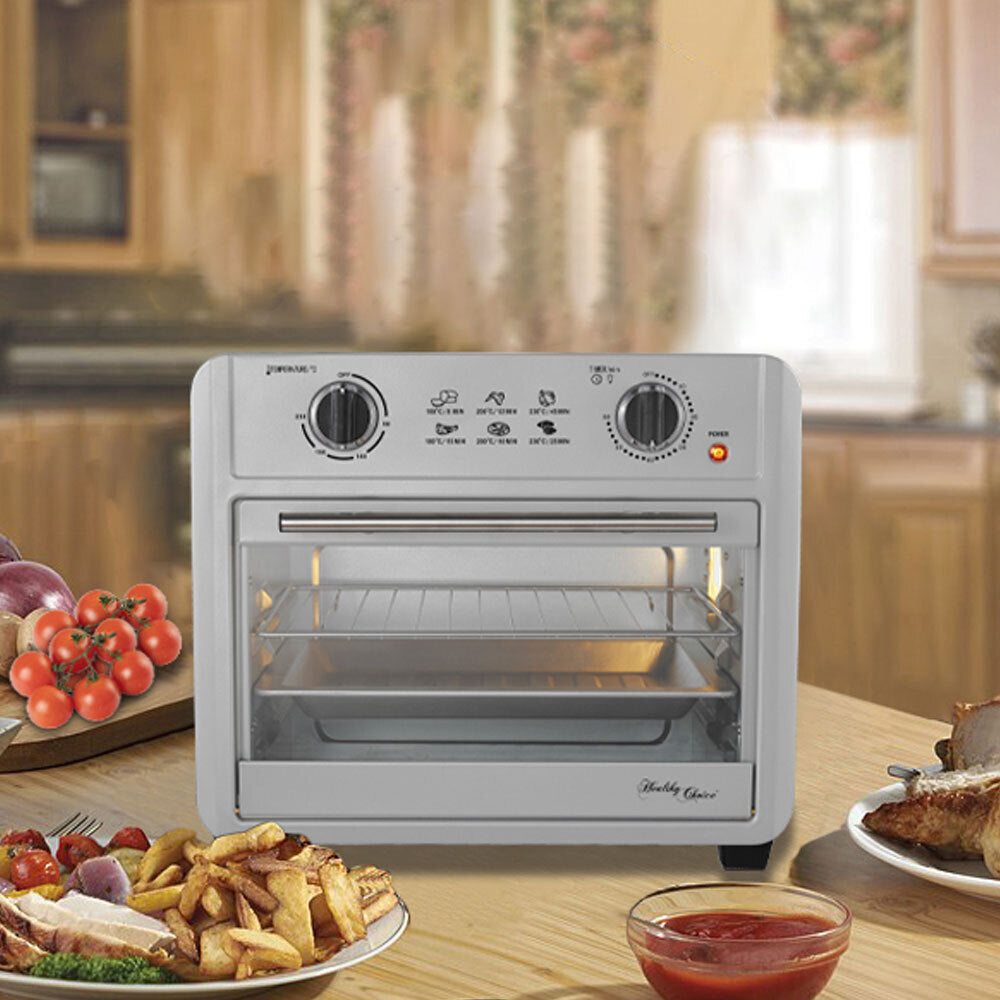 Electric Convection Air Fryer Oven 23L Airfryer 1700W Food Cooking Benchtop Stainless Steel