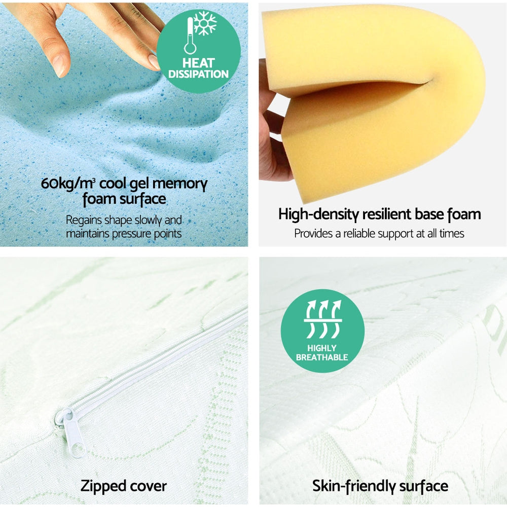 Bed Wedge Pillow Premium Memory Foam Cushion Bedding Back Neck Pad Support