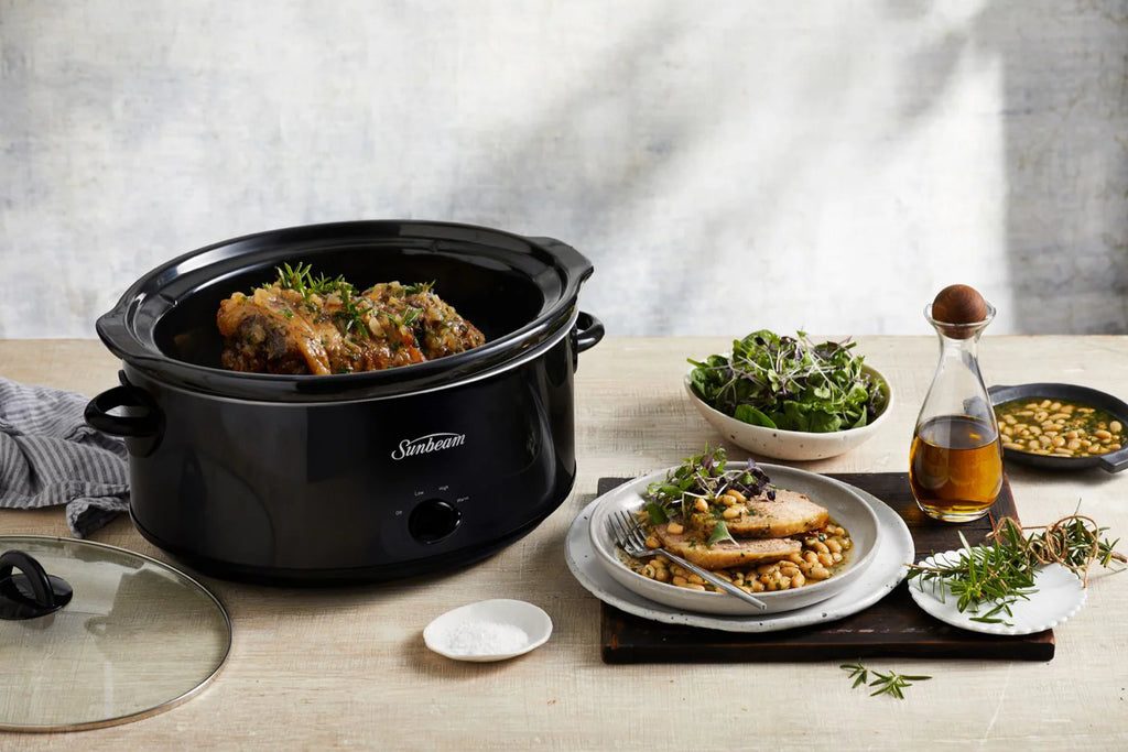 Sunbeam Slow Cooker Electric 7.5L Meat Stew Soup Maker, Ceramic Bowl, Home Kitchen Appliance