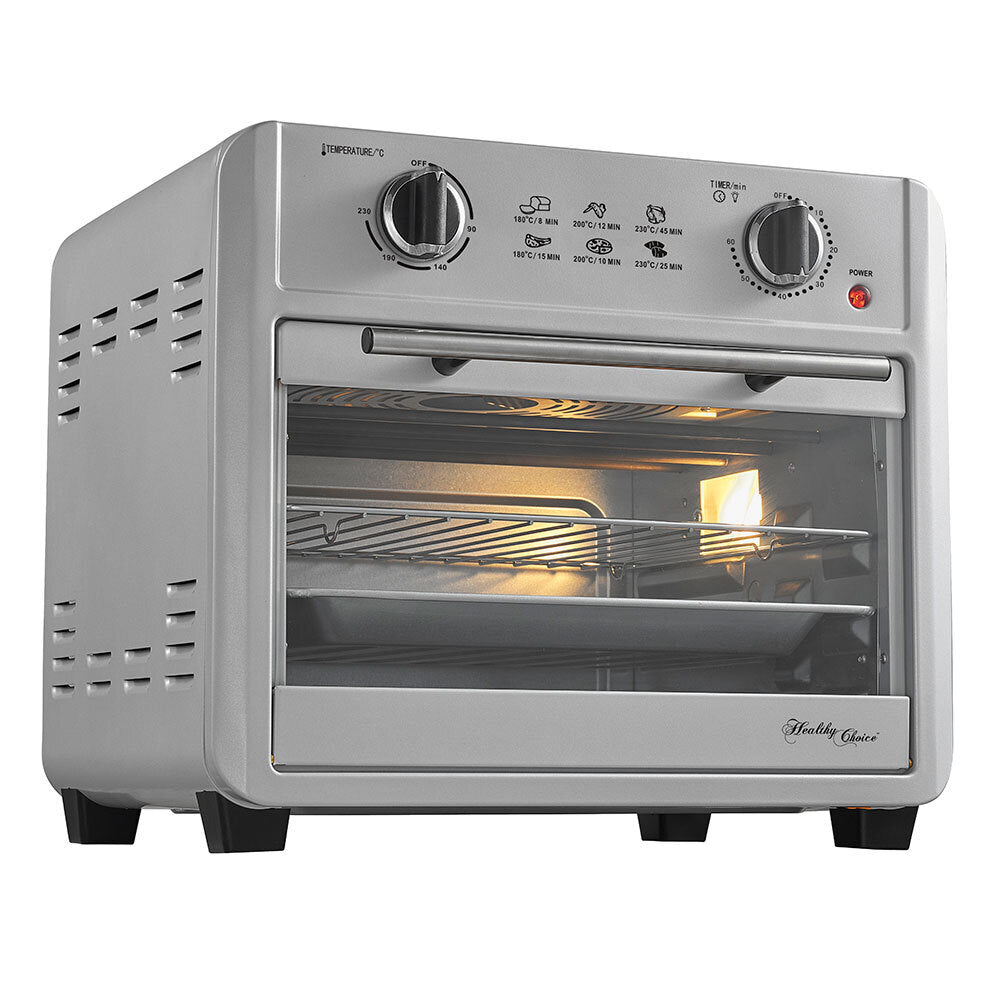Electric Convection Air Fryer Oven 23L Airfryer 1700W Food Cooking Benchtop Stainless Steel