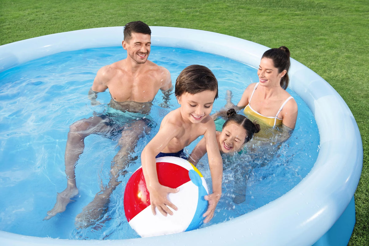 Bestway Inflatable Swimming Pool  2.44m x61cm Fast Set Family Backyard Pool with Filter and Pump, Splash Play Pool