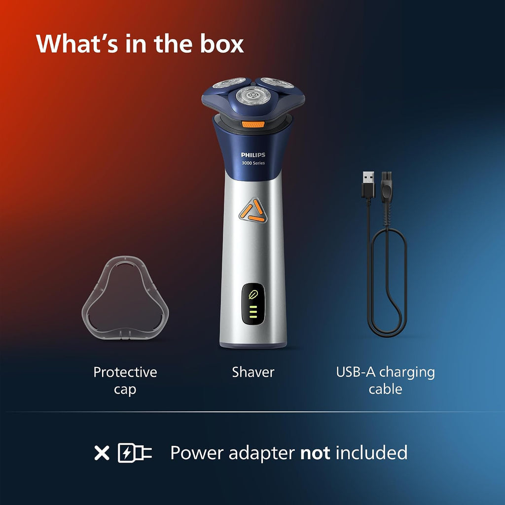 Philips Wet and Dry Electric Shaver, Cordless Smooth Shaver Razor PowerCut Blades, 6D Flex Heads