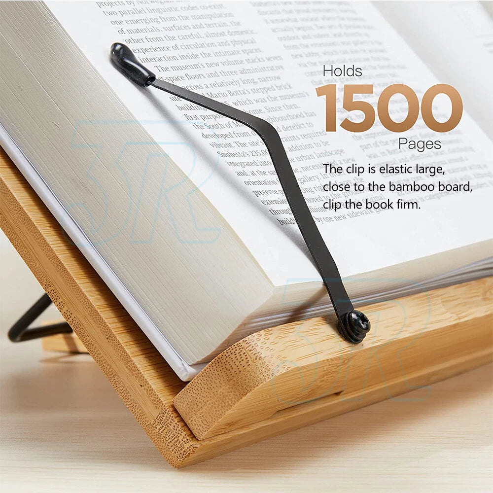 Bamboo Natural Wooden Reading Book Stand Reading Desk Holder Bookstand 28x20CM