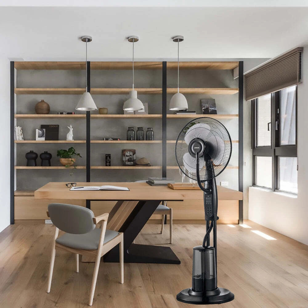 Freestanding Air Cooling Fan Misting Water Sprayer | Indoor Bedroom Lounge Cooler