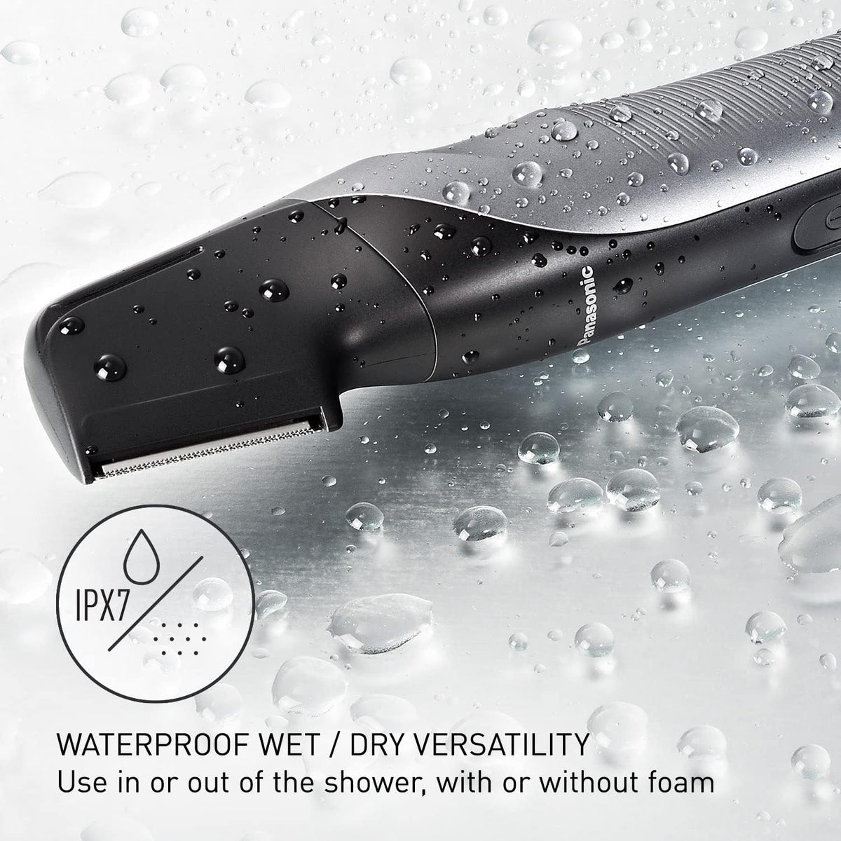 Panasonic Wet/Dry Cordless Body Groomer/Hair Trimmer, Close Shaver Sensitive Area Hair Remover Tool
