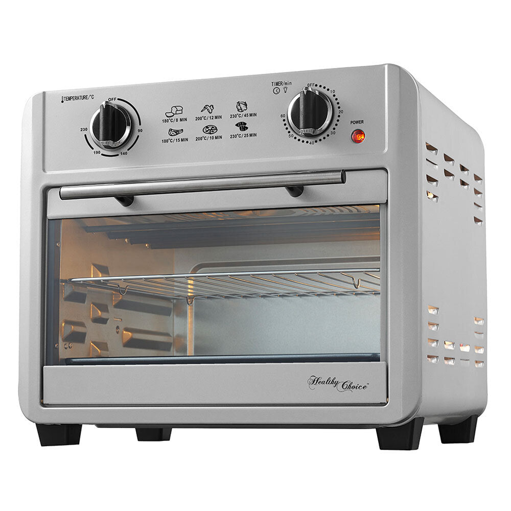 Electric Convection Air Fryer Oven 23L Airfryer 1700W Food Cooking Benchtop Stainless Steel