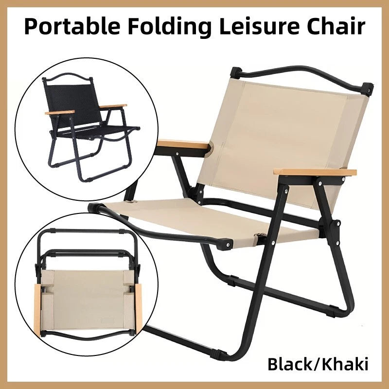 Folding Outdoor Camping Chair, Picnic Fishing Portable Aluminum Seat, Easy Set-up