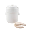 Davis & Waddell Large Stoneware Fermentation Crock Pot with Weights, 5L Kimchi, Sauerkraut, Pickles, Kombucha Home Maker