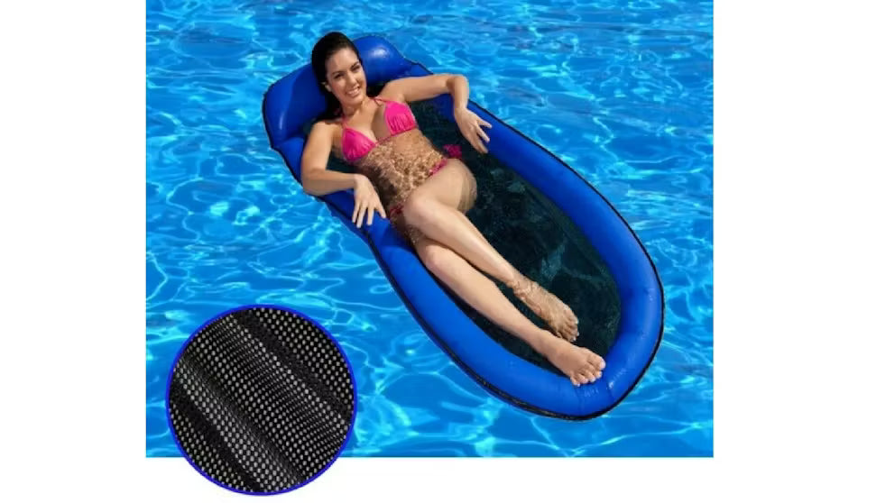 Intex Inflatable Floating Water Bed -BLUE | Float Pool Lounge Swimming Chair Mattress