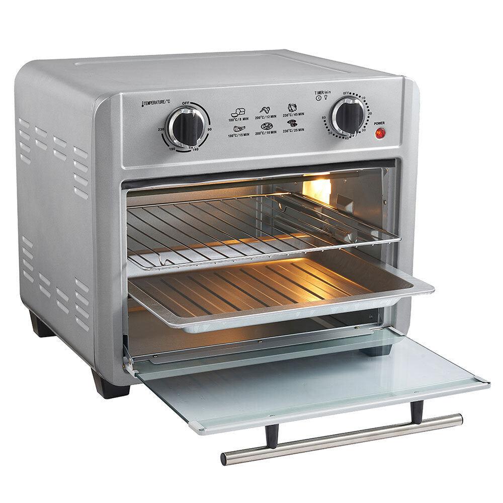 Electric Convection Air Fryer Oven 23L Airfryer 1700W Food Cooking Benchtop Stainless Steel