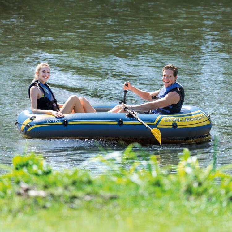 Intex Inflatable Boat 2 Adults Kayak | Floating Water Raft Kayaking Fun