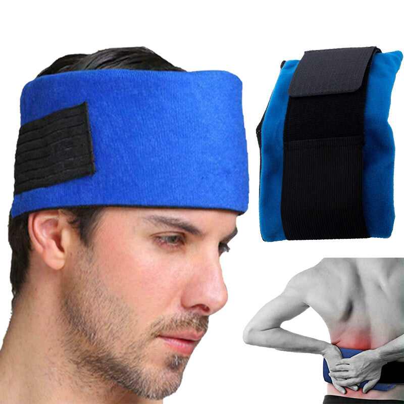 Microwaveable Hot Cold Cool Gel Wrap, Cooling Gel Wrap or Reuseable Hot Heat Therapy, Pain Relief Management,
