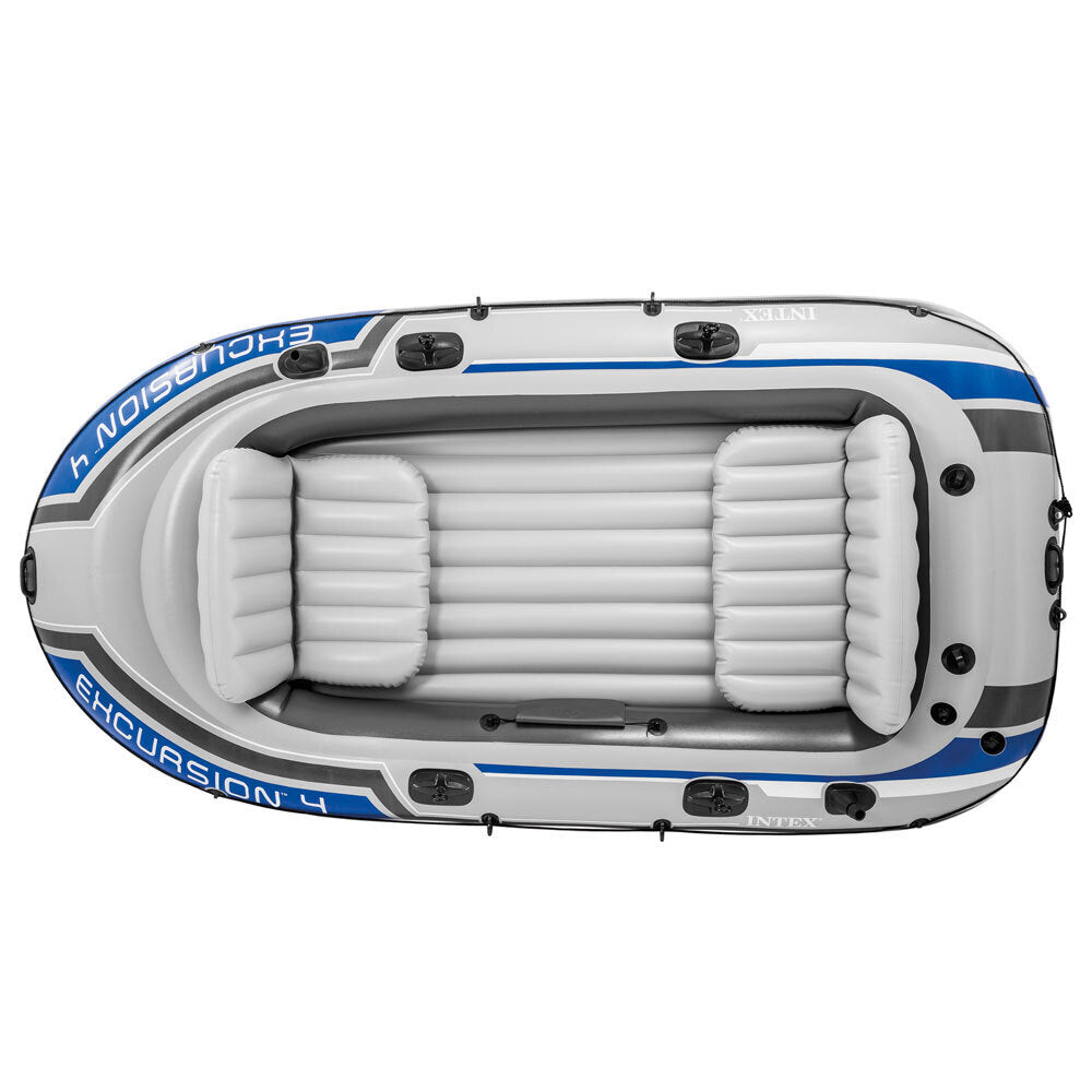 Intex Inflatable 4 Person Boat Water Float Raft River 315cm Sports Fishing Boat with Pump and Oars
